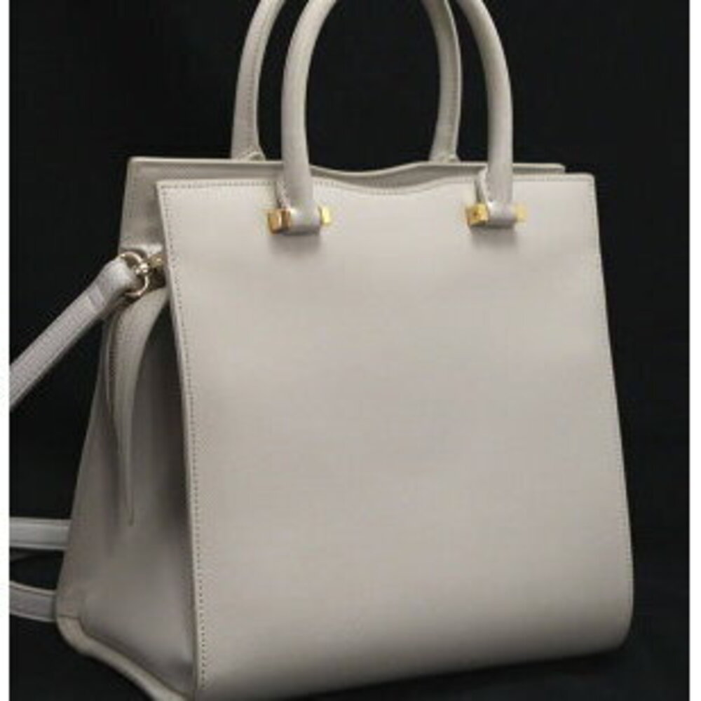 Saint Laurent Paris Uptown Handbag Ivory White Leather - Picture 2 of 6